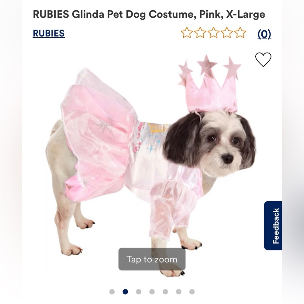 Pink Glinda (WICKED) Pet Dog Costume XLarge